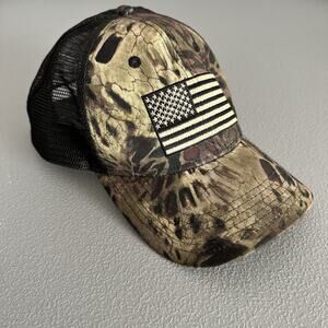 Pugs Camo/Black USA Flag SnapBack Mesh/Polyester Hat